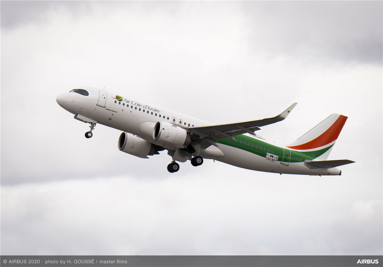 科特迪瓦航空接收其首架空客a320neo飞机