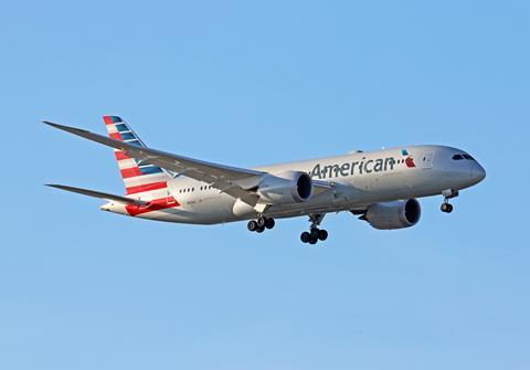 美国航空公司预计波音将在本季度恢复787交付